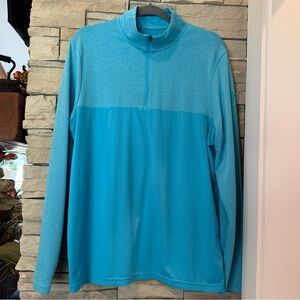 Under Armour Loose Fit Men’s 1/4 Zip Pullover Men’s Size L Blue Turquoise